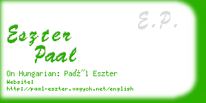 eszter paal business card